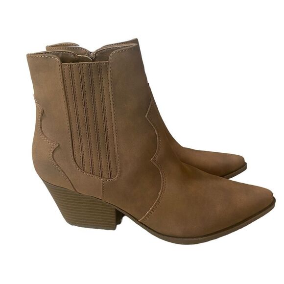 Indigo Rd Wm’s Sz 11 Chestnut Side Zip Suede Western Booties Boots - Picture 3 of 8